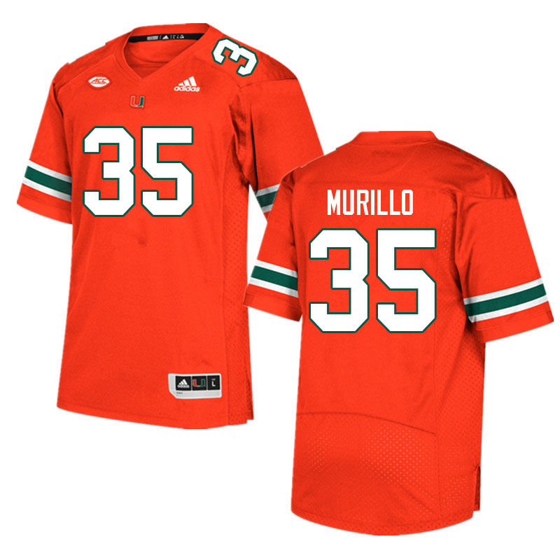 Men #35 Josh Murillo Miami Hurricanes College Football Jerseys Sale-Orange